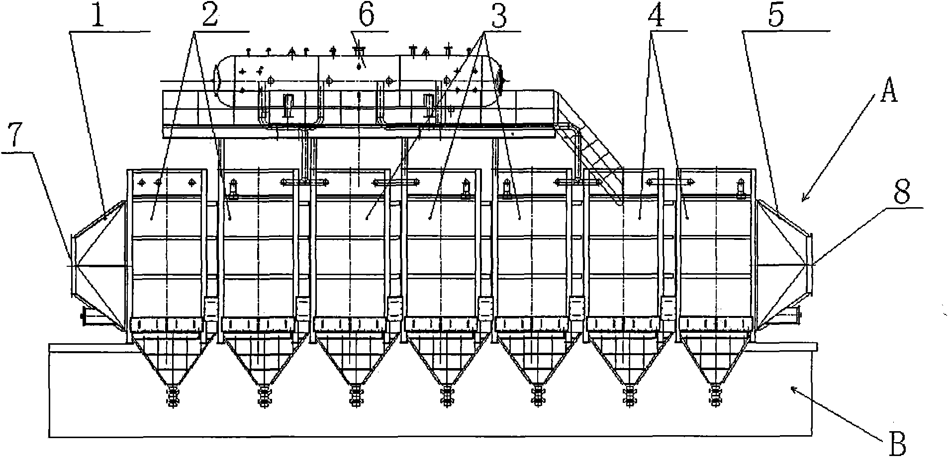 Module combined type exhaust-heat boiler