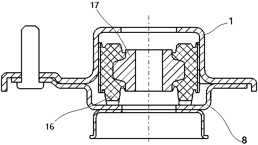 Magnetorheological TOP MOUNT structure for automotive suspension with adjustable rigidity