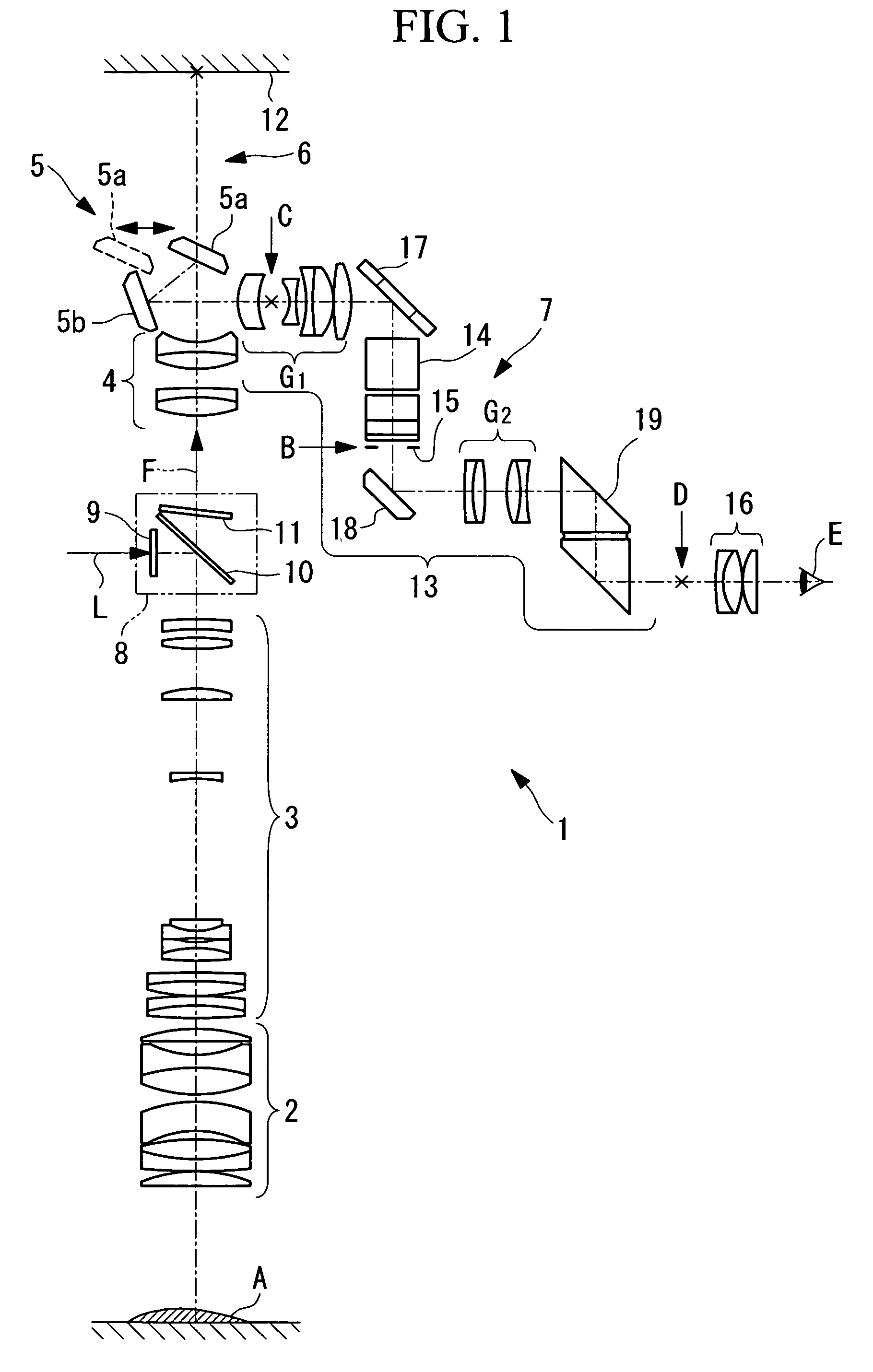 Zoom microscope including an image-acquisition optical path and an observation optical path