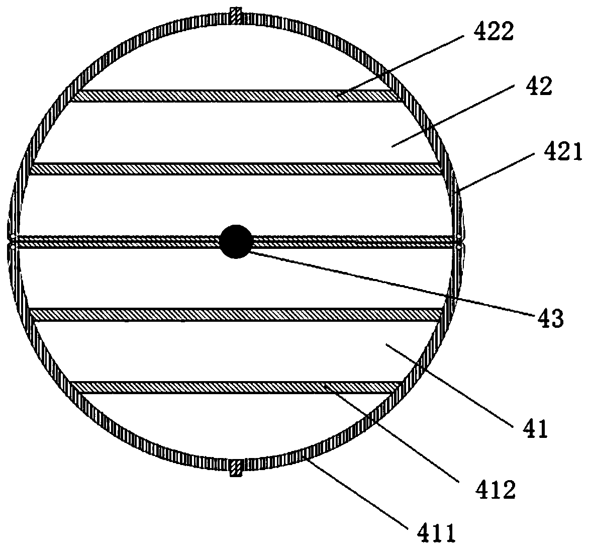 System for purifying flue gas by using biomass adsorption material