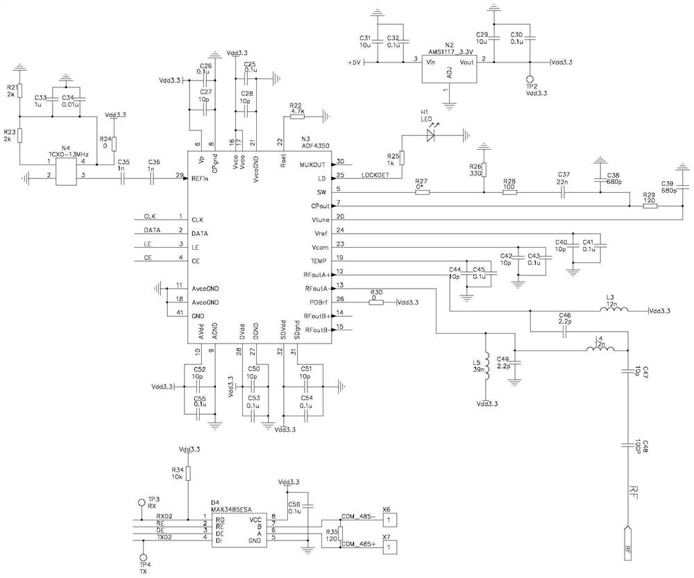 Radio frequency pulse signal source generation circuit