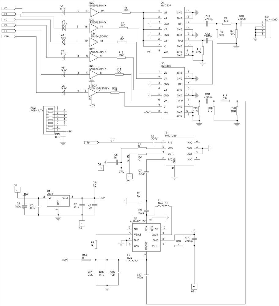 Radio frequency pulse signal source generation circuit