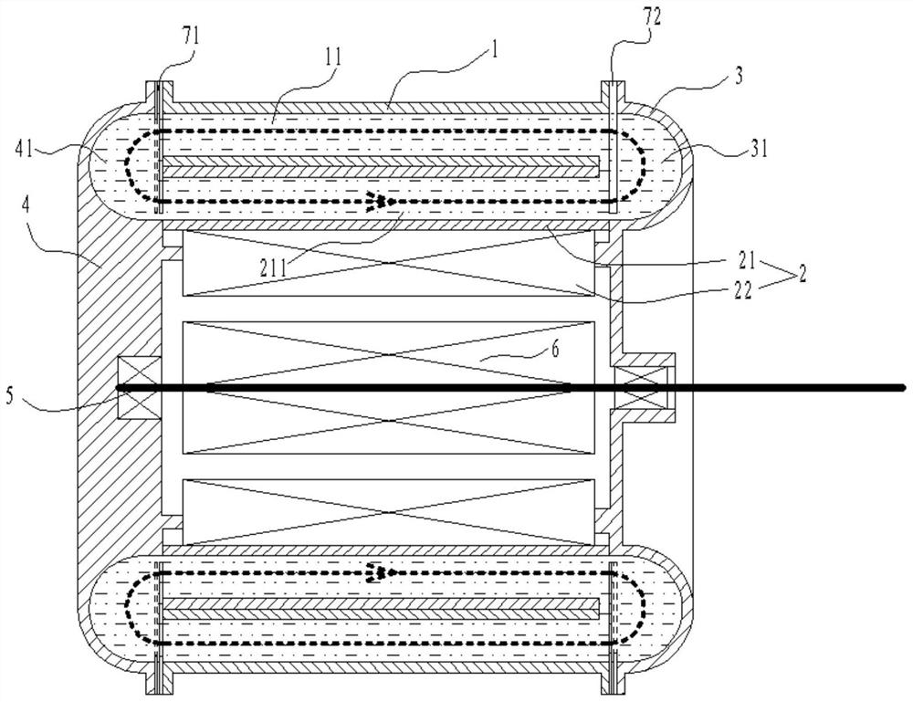 A motor with fast heat dissipation function of stator