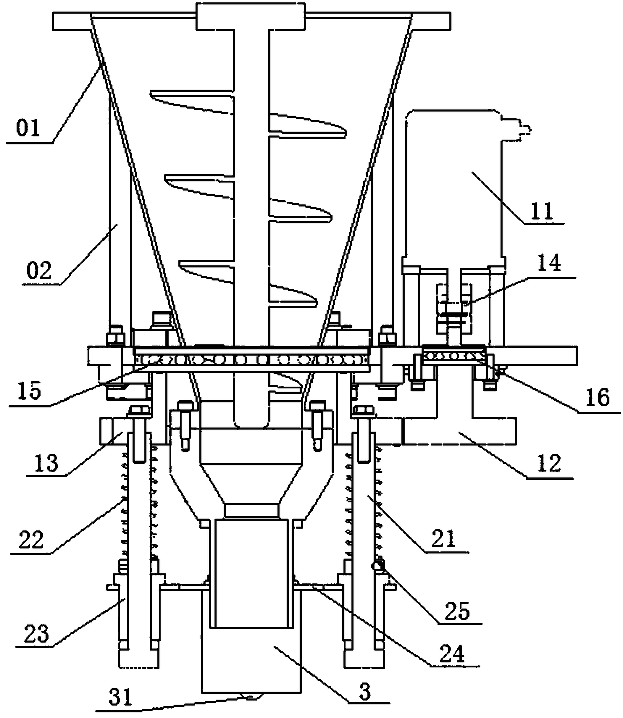 Building 3D printer follow-up trowelling mechanism