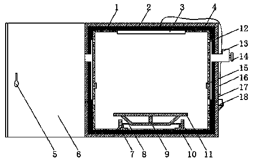 An infrared flared heating furnace