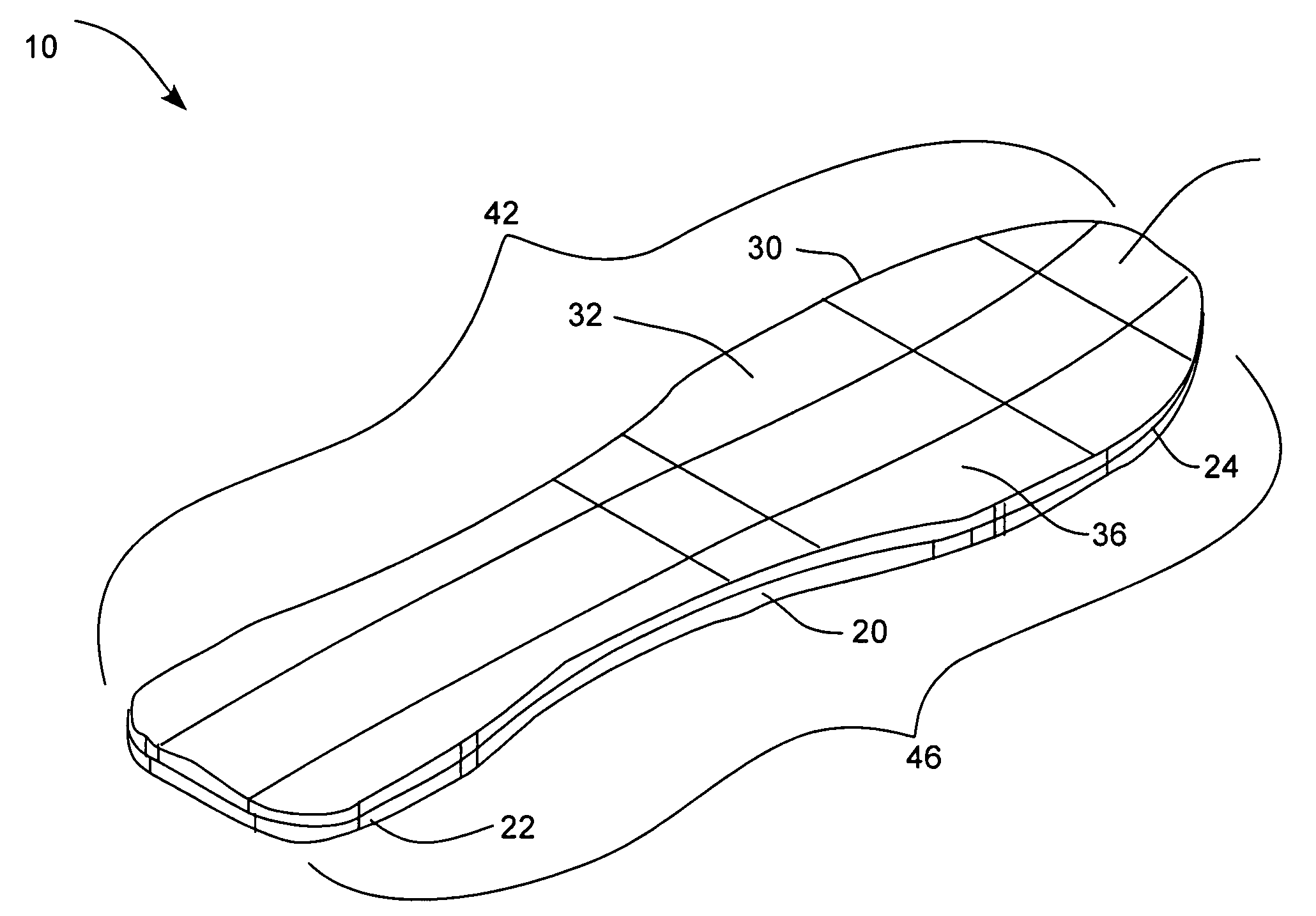 Prosthetic foot with variable medial/lateral stiffness