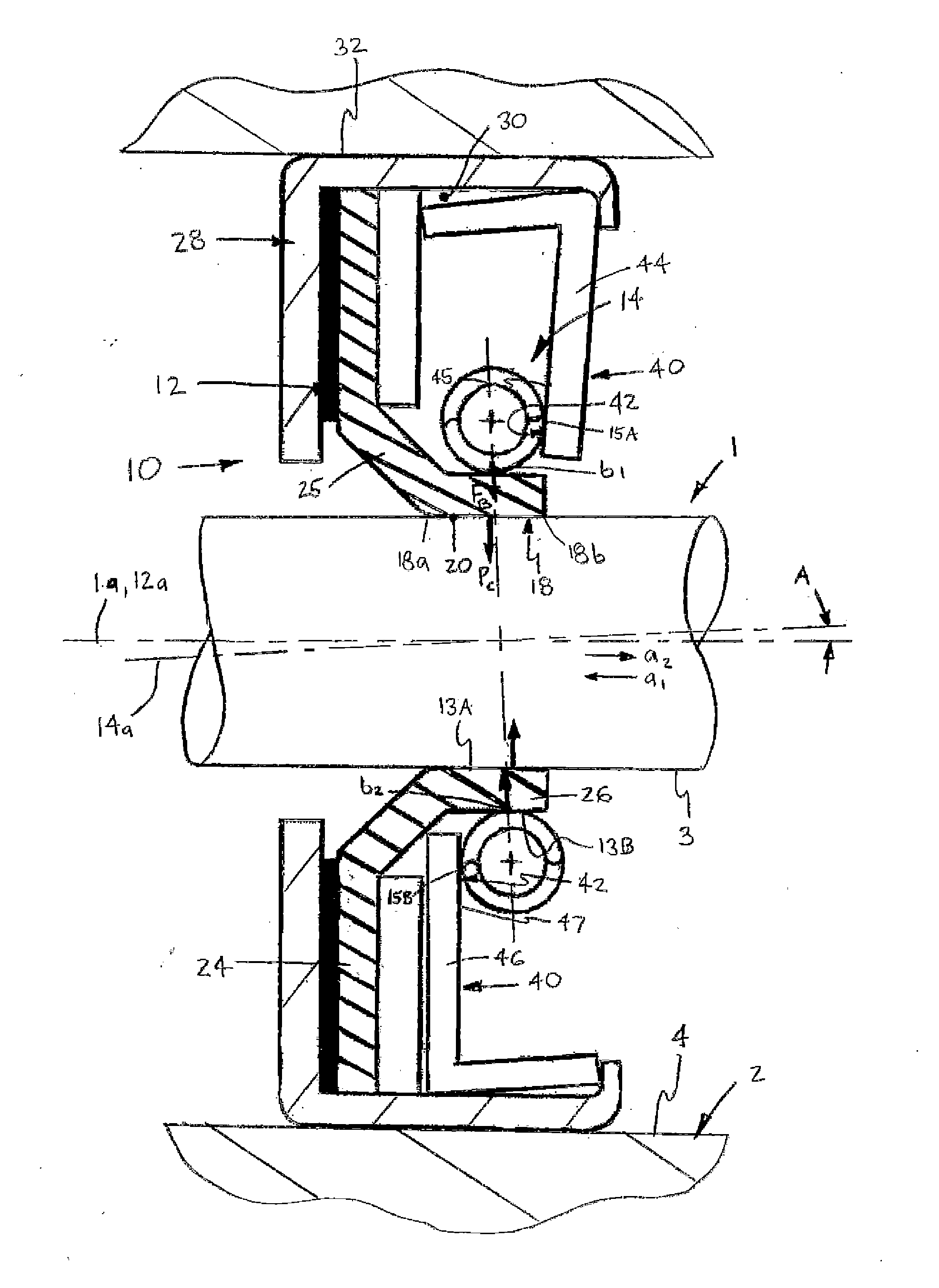 Pumping Seal Assembly with Angled Spring