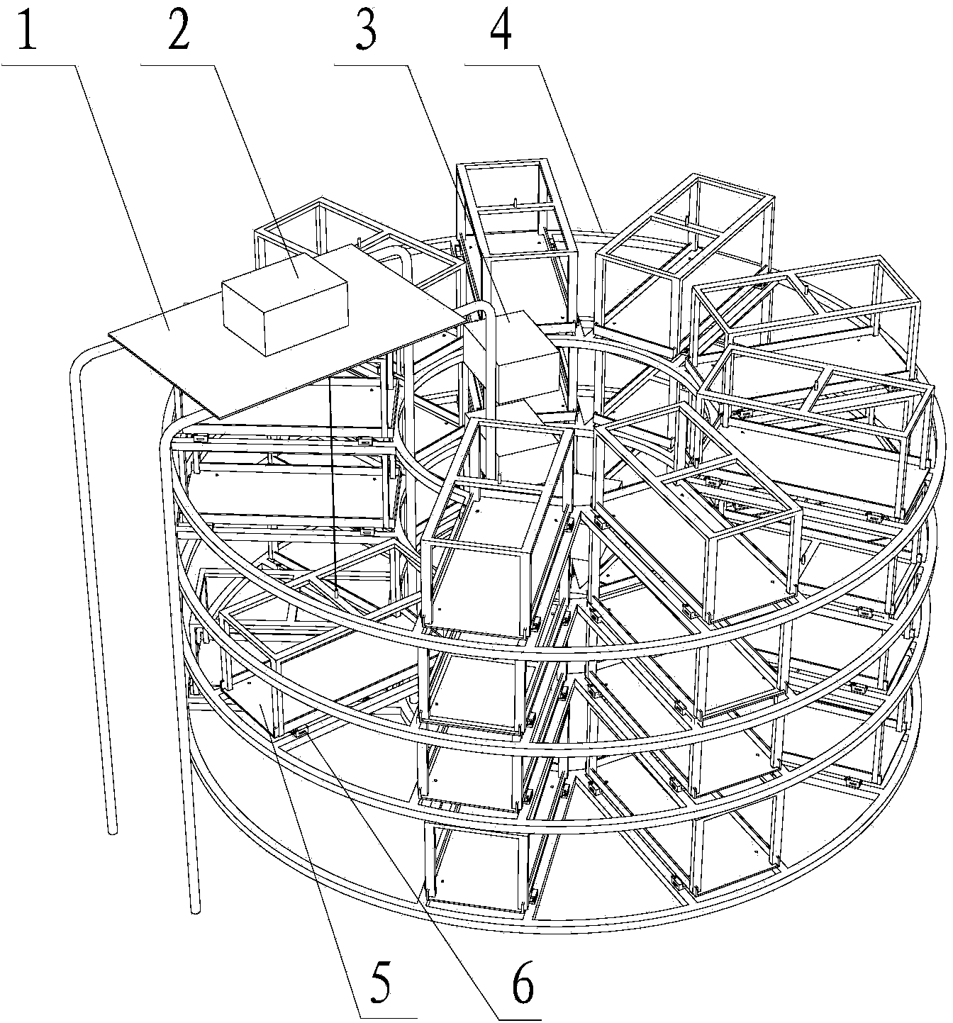 Multilayer rotating disc type stereoscopic garage and control method