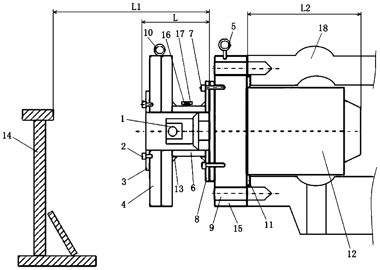 Horizontal high-pressure main stop valve disassembling and assembling tool