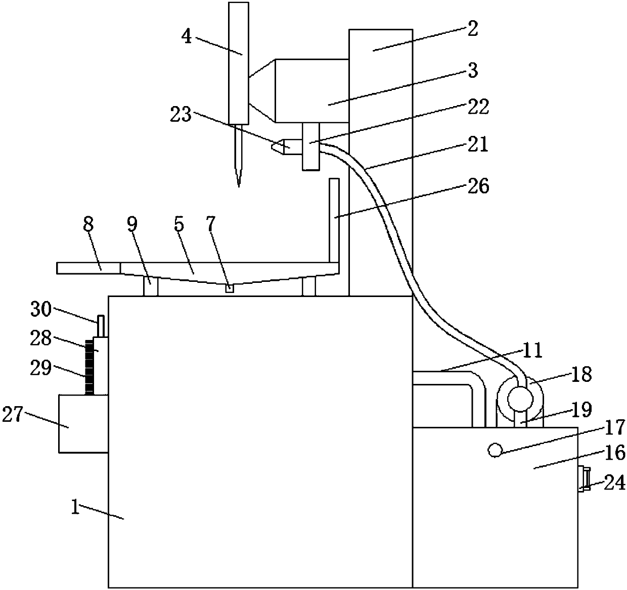 Stone cutting method with cooling water capable of being recycled