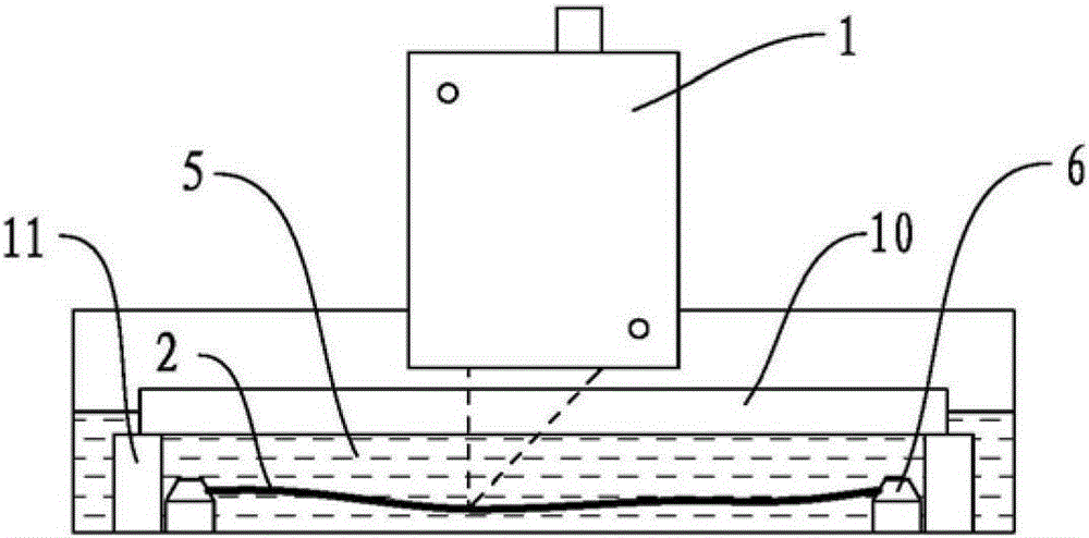 A method and device for measuring deformation of a thin substrate