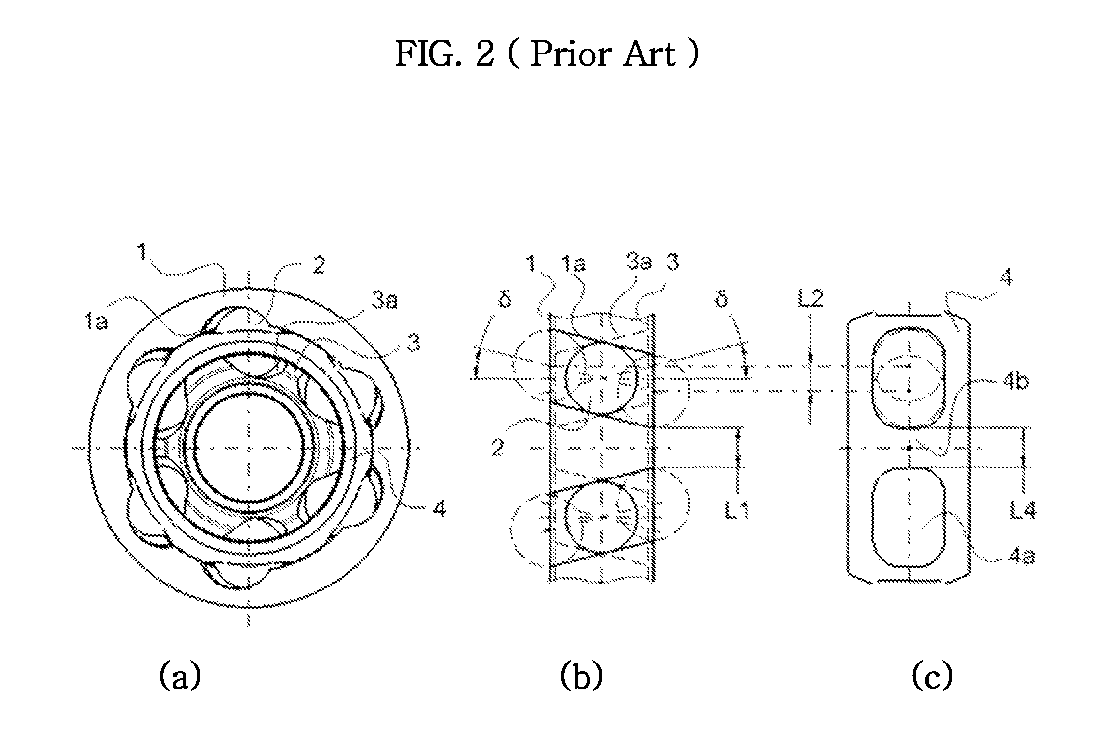 Cross groove type constant velocity joint with composite groove patterns