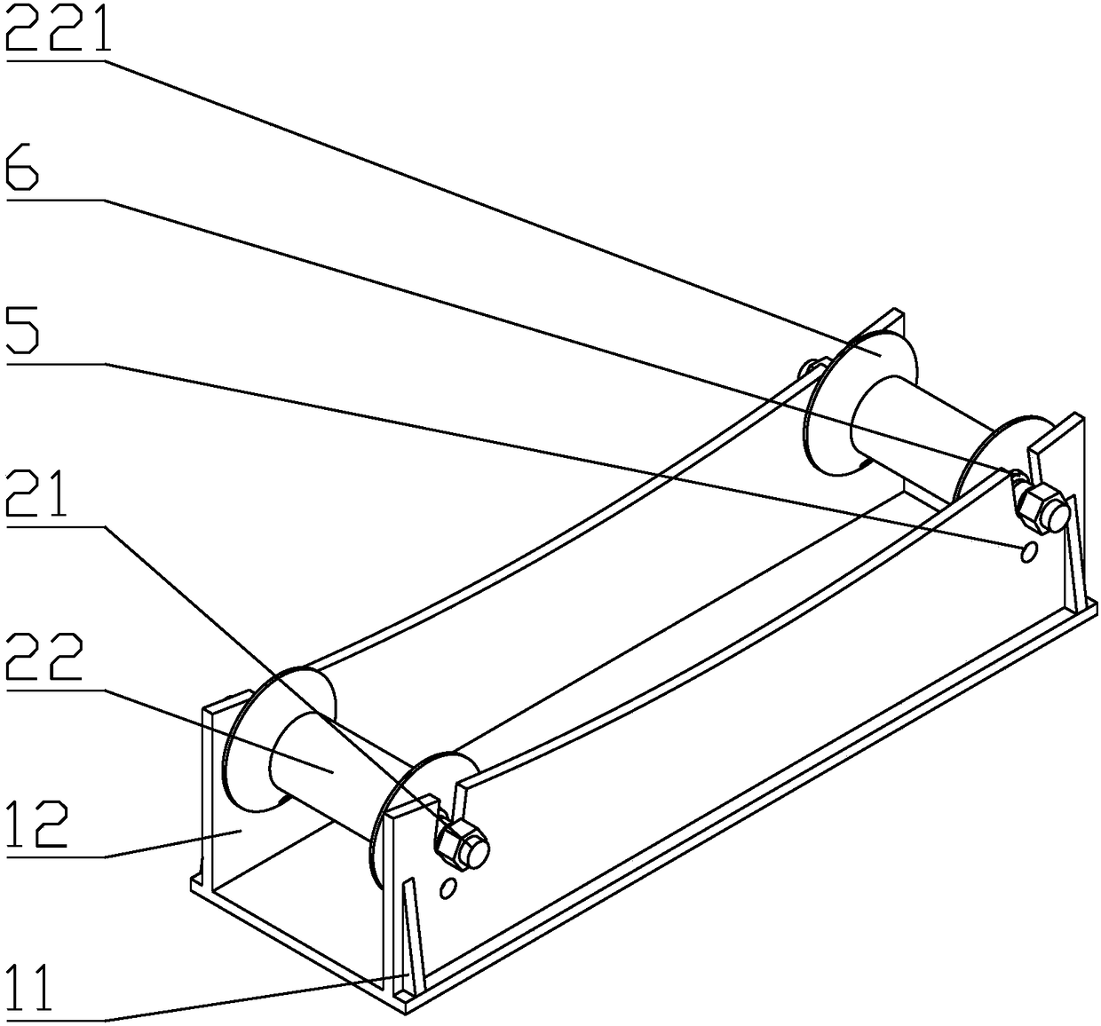 Fixed spool paying-off device