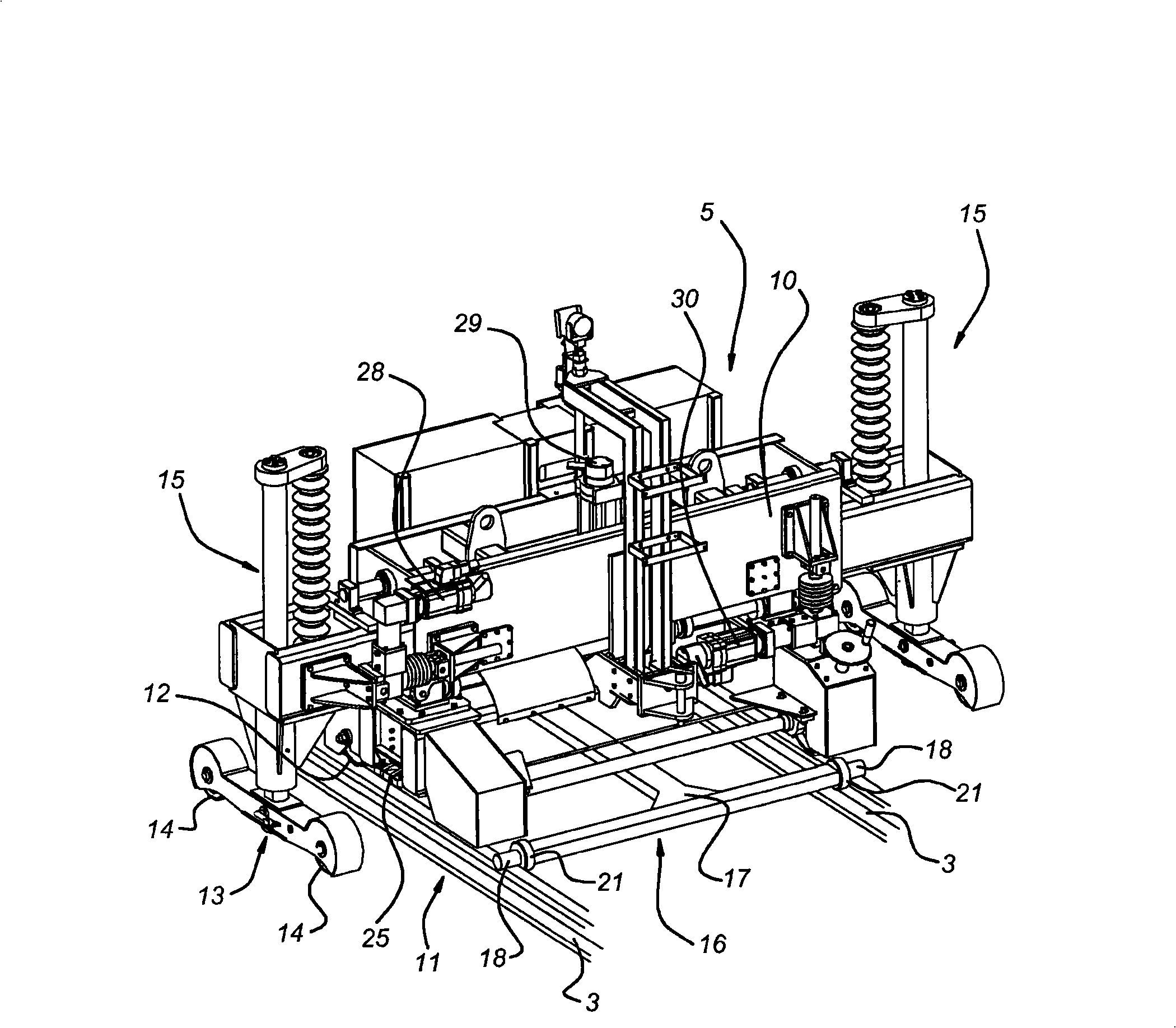 Method and adjusting installation for producing a stretch of railway