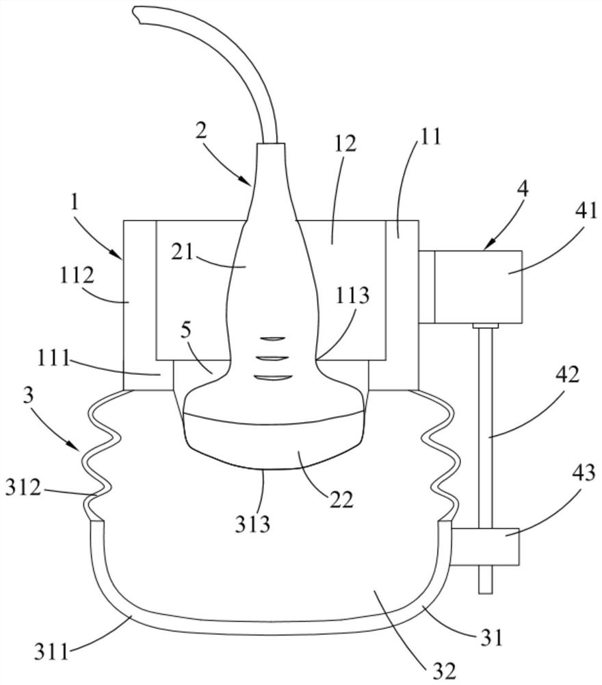 Probe device and ultrasonography equipment