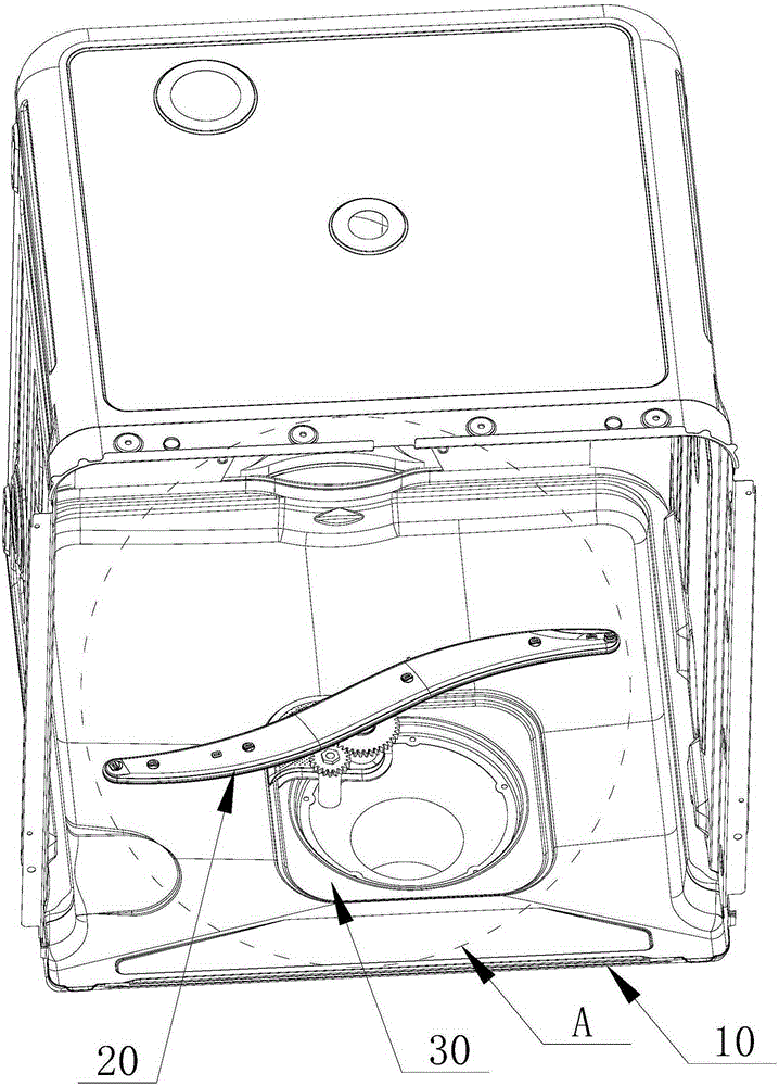 Dish-washing machine spray thrower, dish-washing machine provided with the spray thrower and control method