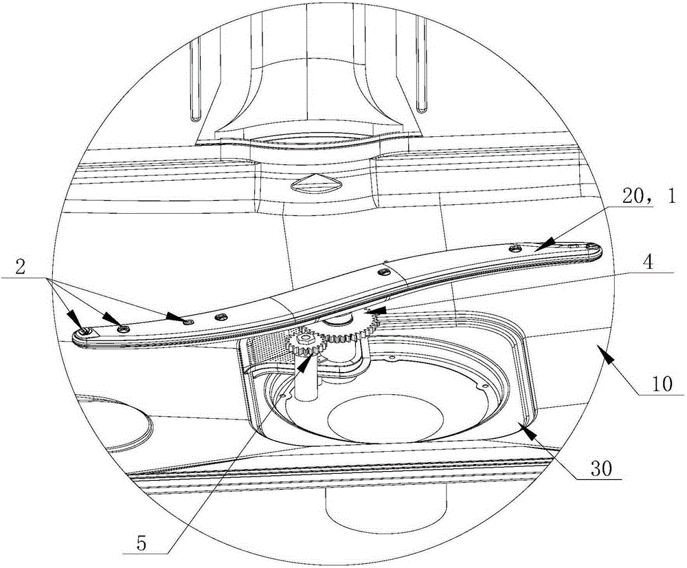 Dish-washing machine spray thrower, dish-washing machine provided with the spray thrower and control method