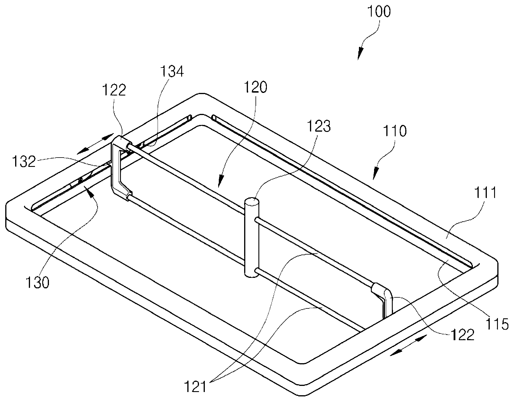 Device for dividing accommodation space