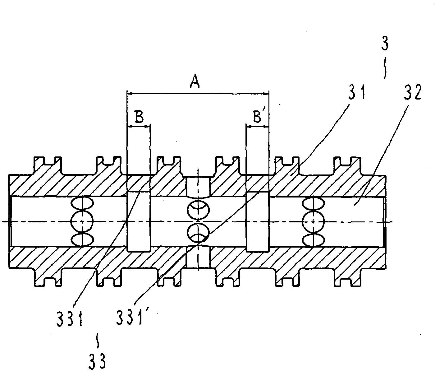 Full peripheral process unit for electric erosion machining valve bushes