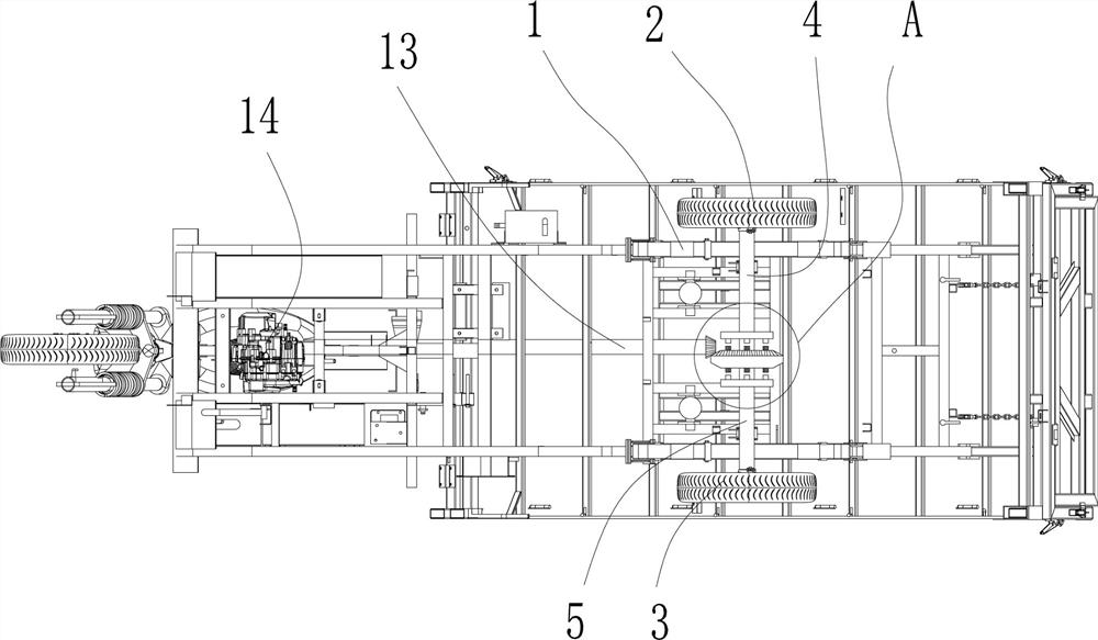 Rear axle differential mechanism on a three-wheeled motorcycle