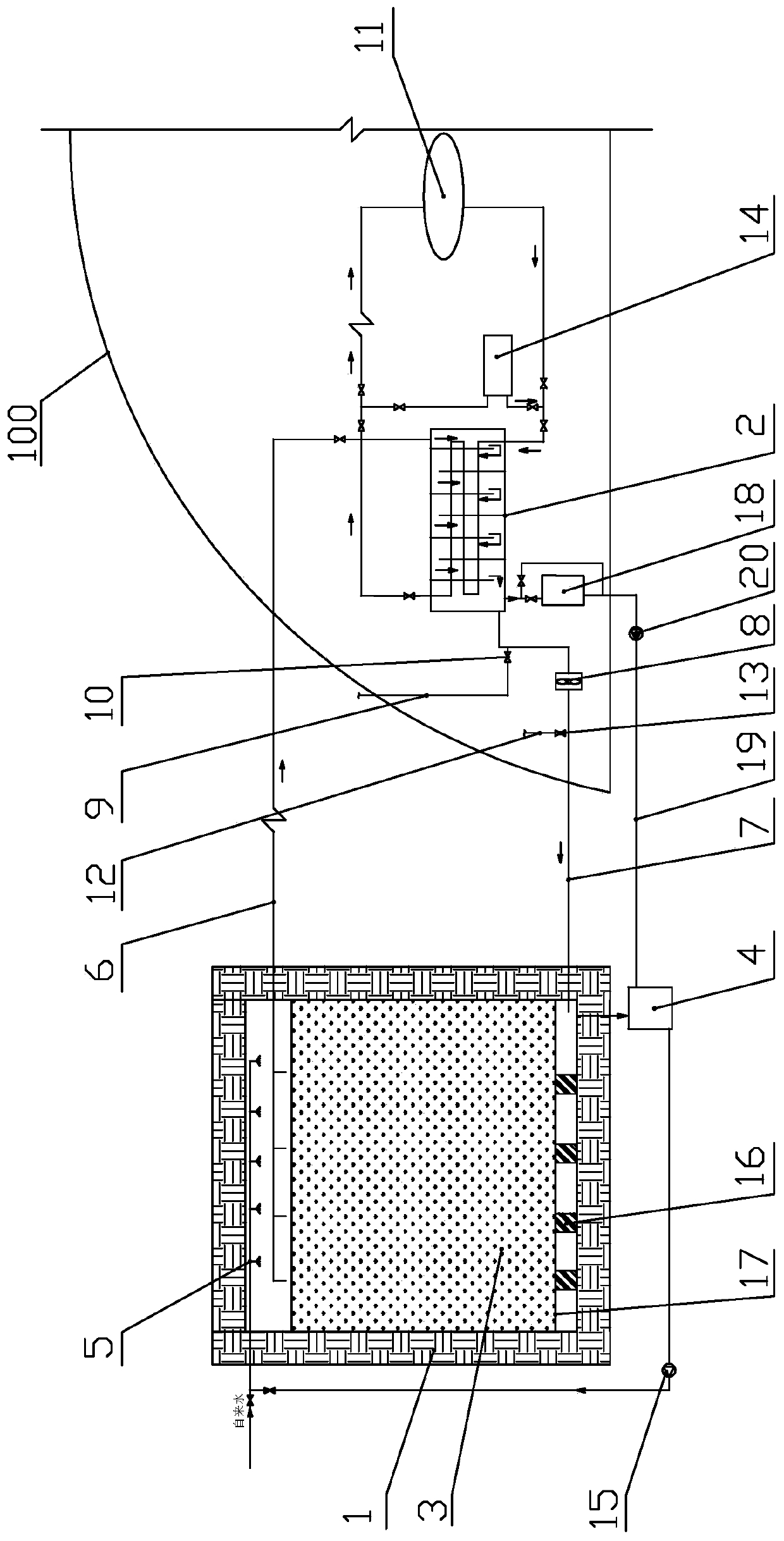 Agriculture and forestry organic solid waste static compost heat recycling system