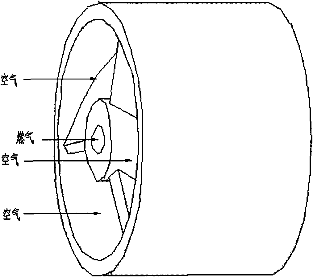 Cyclone burner for high-temperature air burning industrial furnace