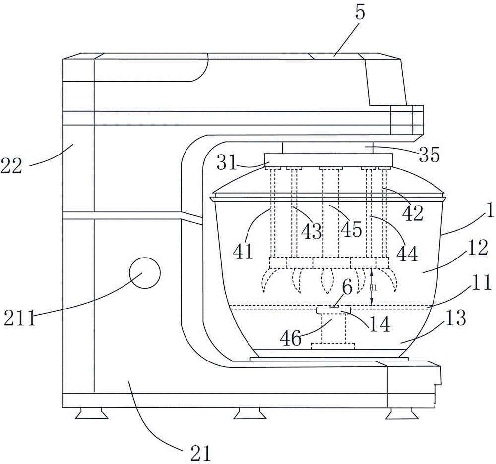 Stand mixer capable of detecting bread dough kneading state