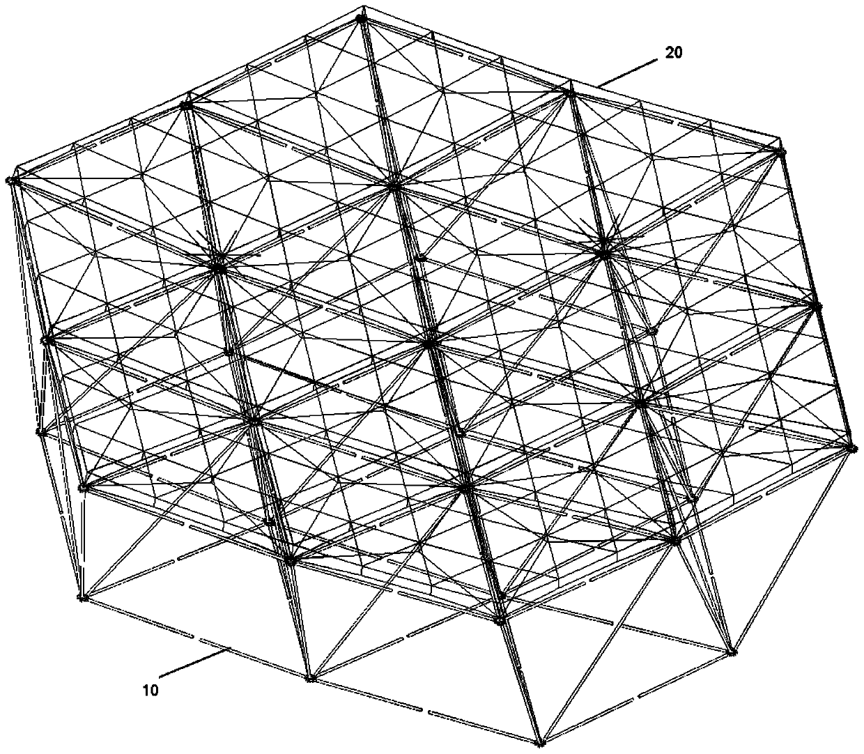 Truss type extensible antenna reflector