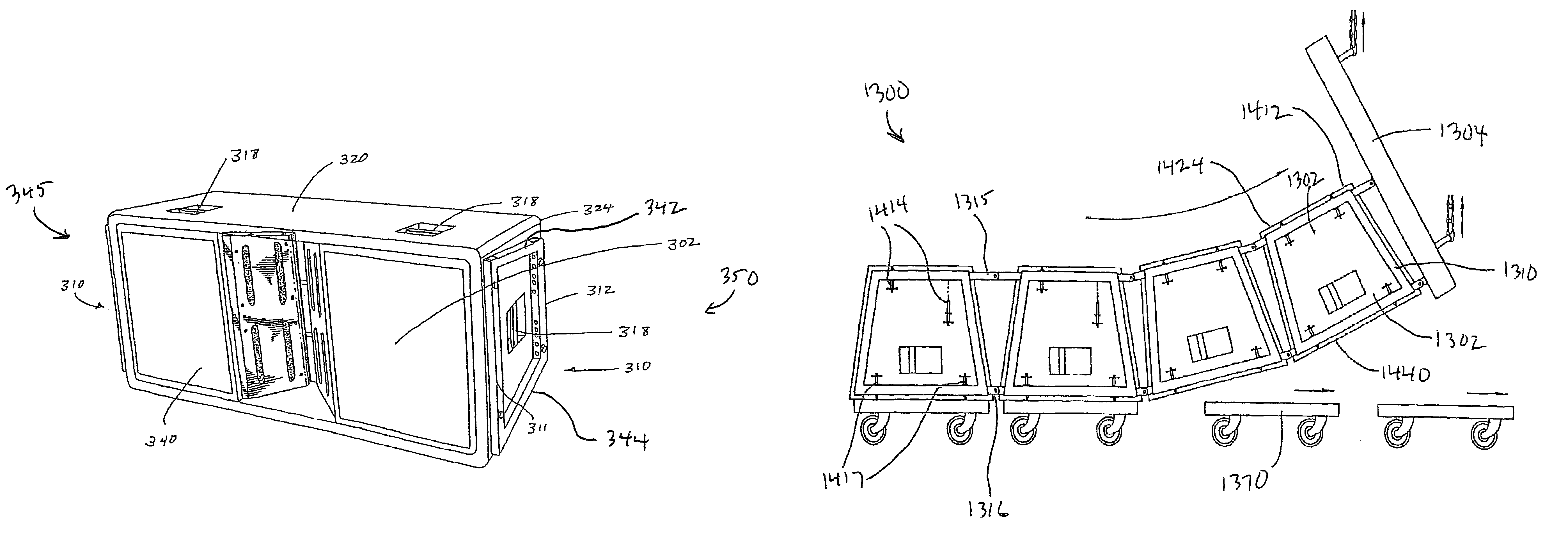 Rigging system for line array speakers