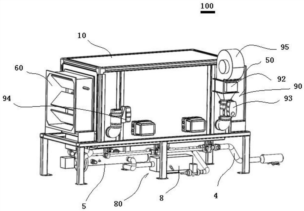 Automatic cleaning system with built-in water tank, and automatic cleaning method for ion waterfall air cleaner