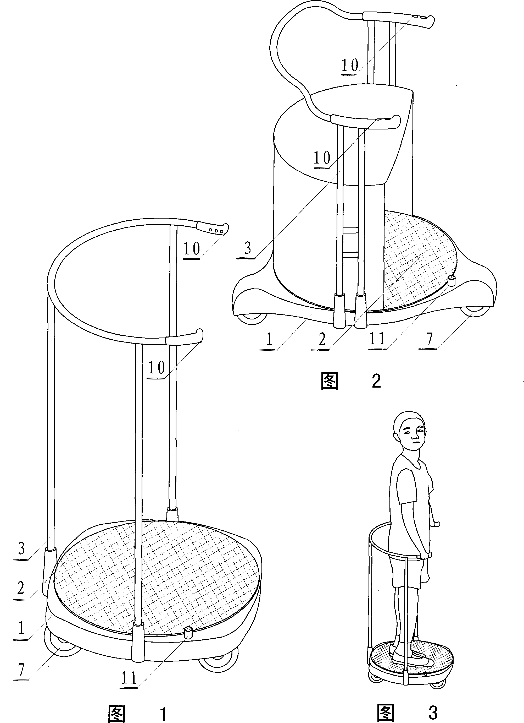 Load-bearing rotary table direction controlling type scooter