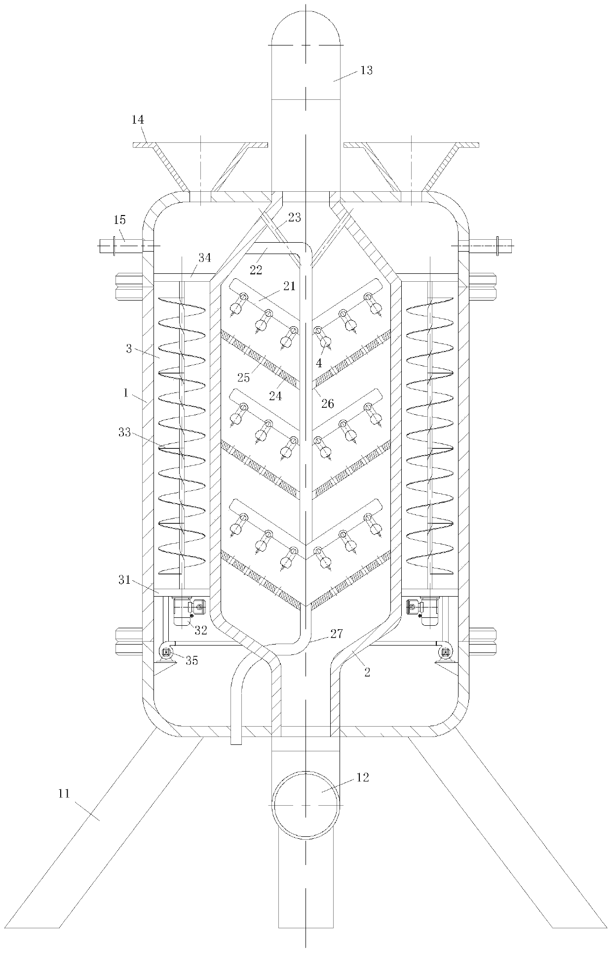 Energy-saving vulcanization tower for steelmaking plant