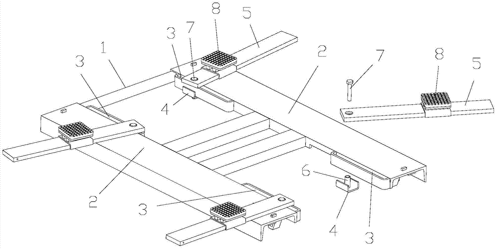 Sliding type supporting arm mechanism of lifting machine