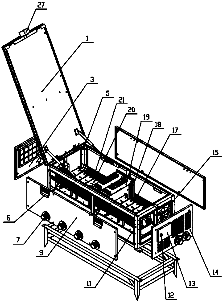 Laser light source junction box of dynamic image detection system for EMU operation fault