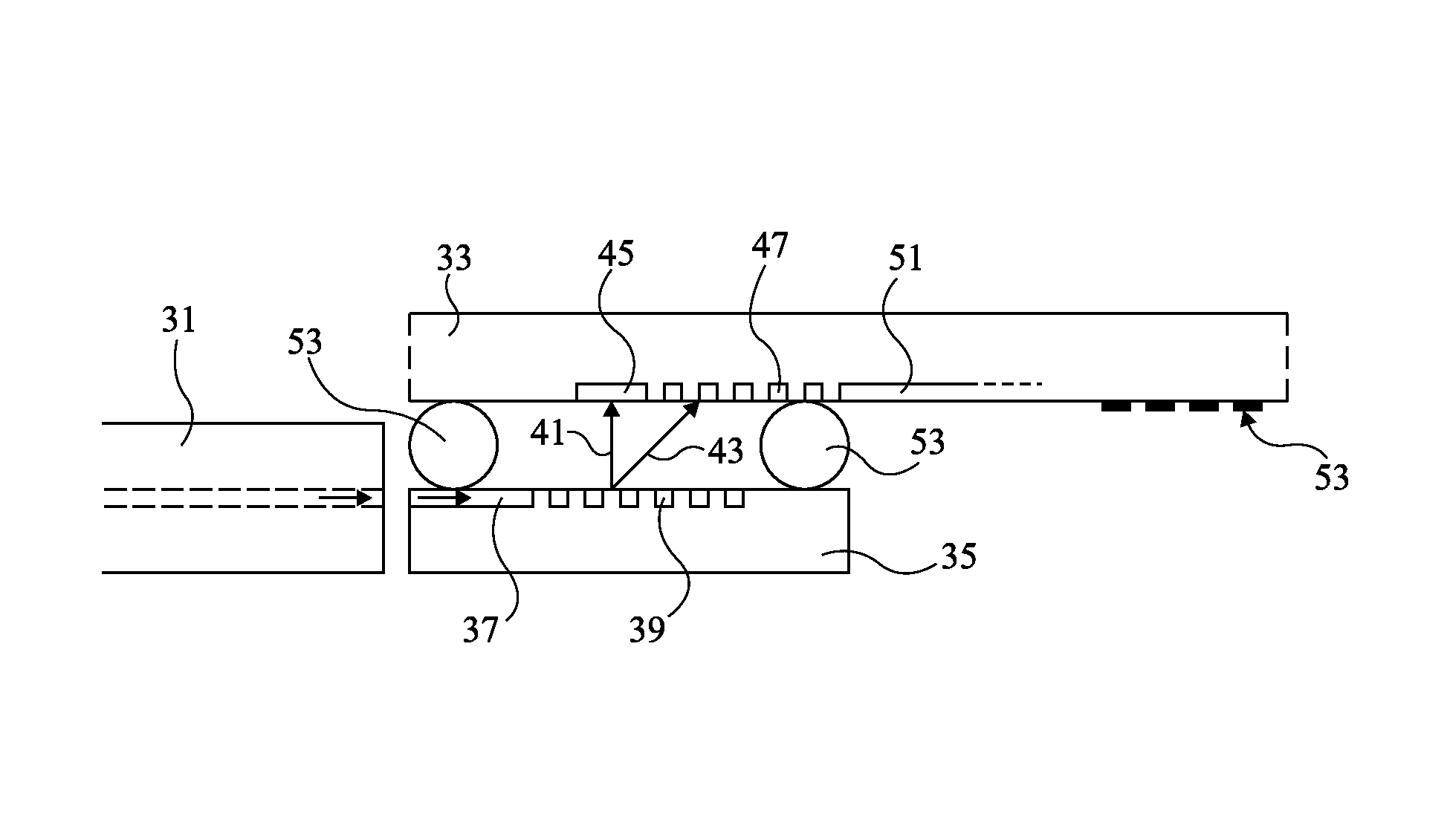 Device for coupling an optical fiber and a nanophotonic component