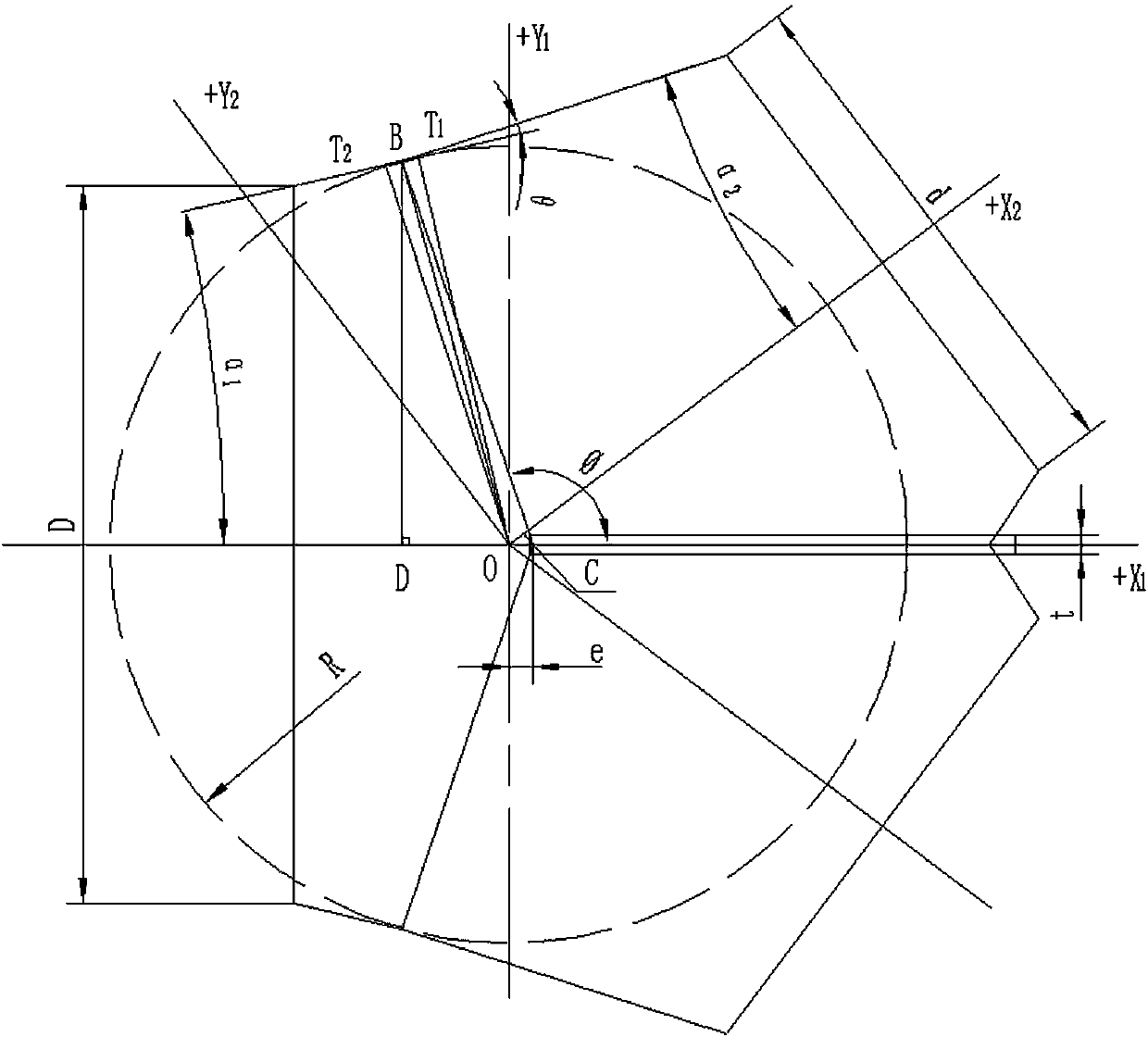 Calculation method for unfolding and unloading of Y-shaped symmetric crescent rib steel branch tube