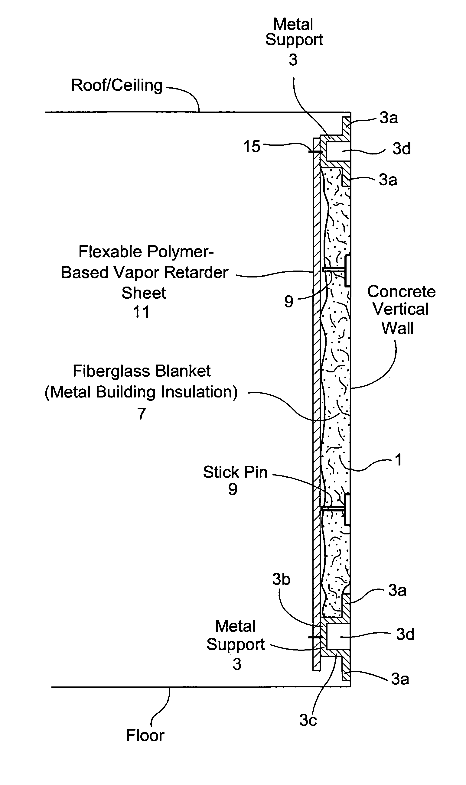 System for insulating vertical wall