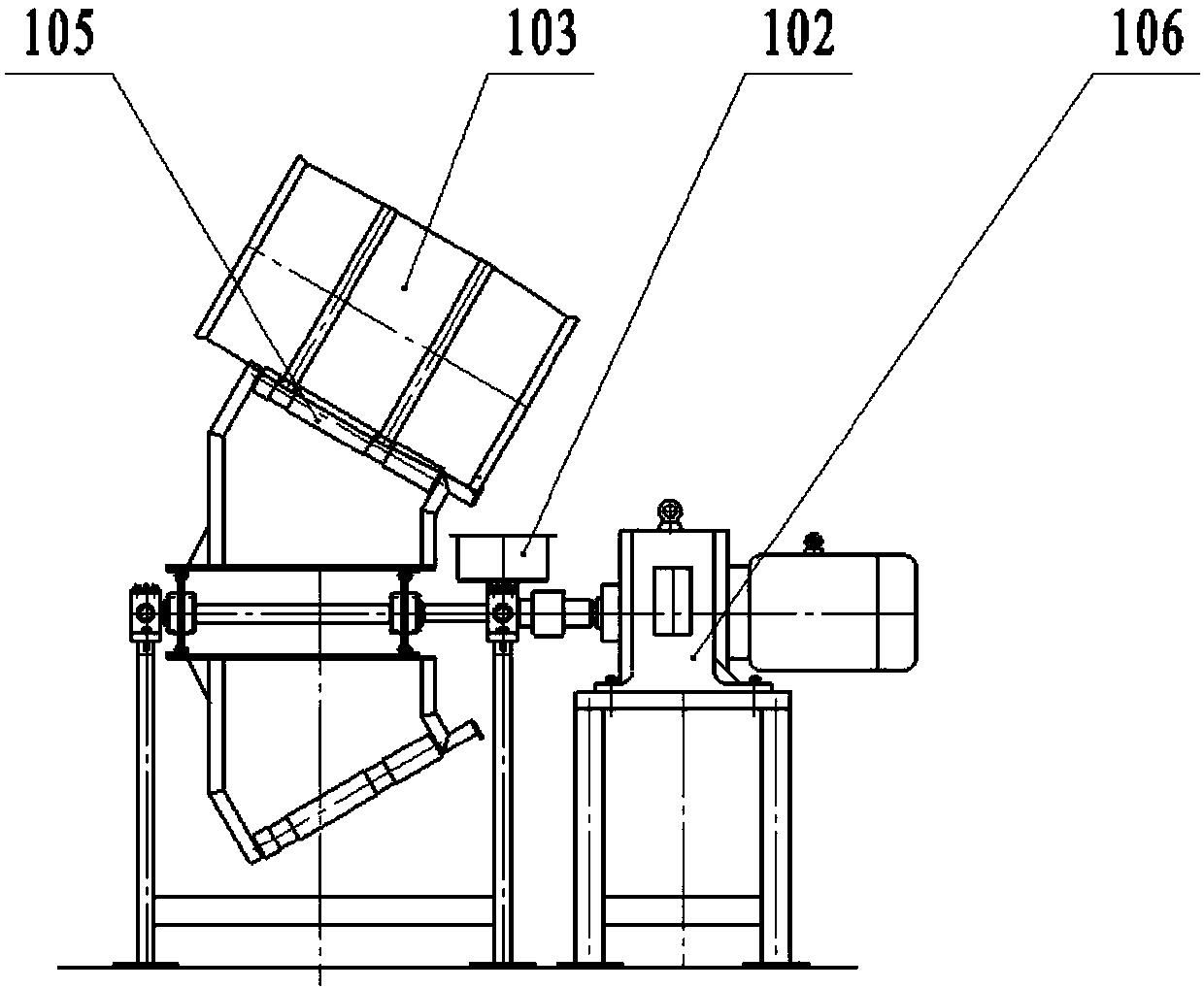 High-pressure water jet cleaning automatic line of wide-opening barrel-shaped containers