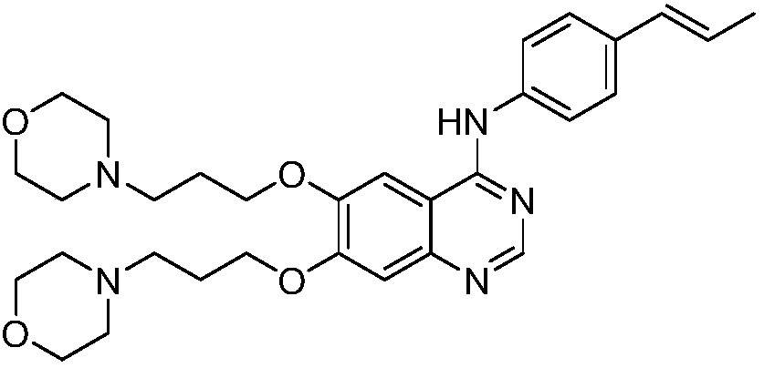 Bis(morpholinyl alkoxyl) quinazoline derivative and purpose thereof in anti-tumor aspect