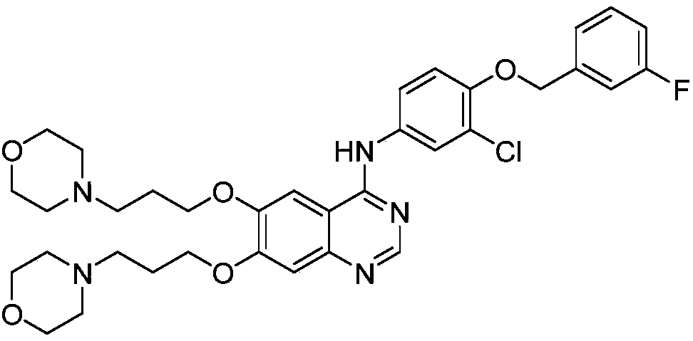 Bis(morpholinyl alkoxyl) quinazoline derivative and purpose thereof in anti-tumor aspect