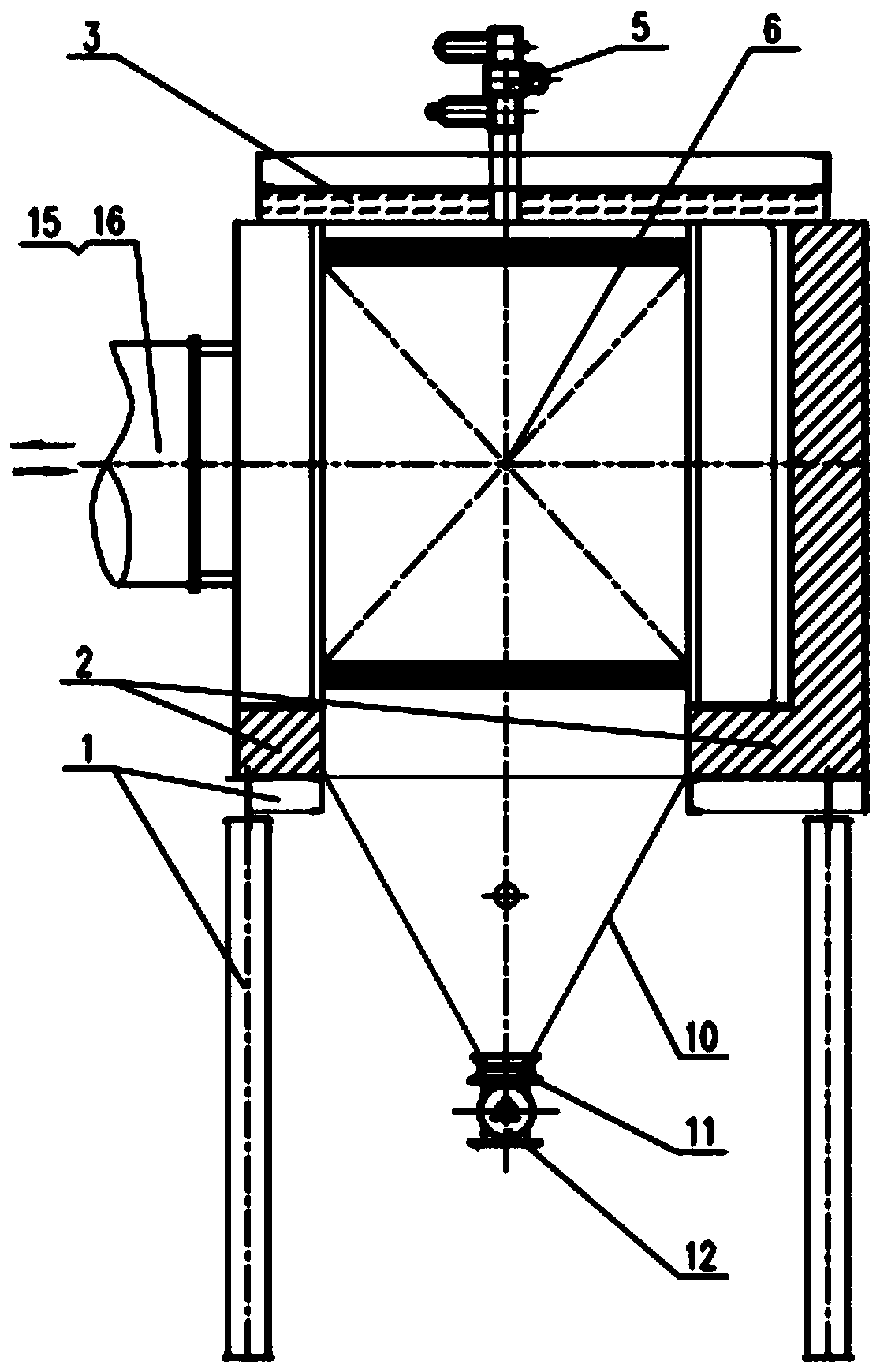 Energy-saving system with automatic ash removal function of horizontal type gas heat exchanger