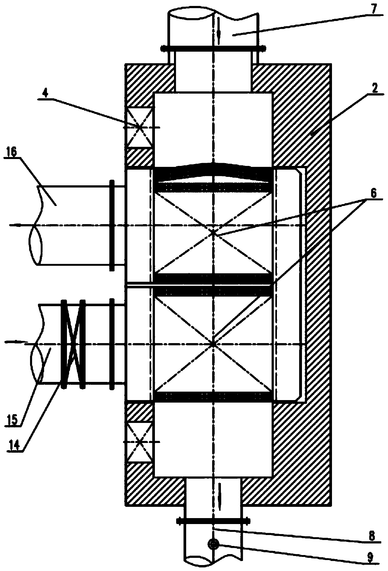 Energy-saving system with automatic ash removal function of horizontal type gas heat exchanger