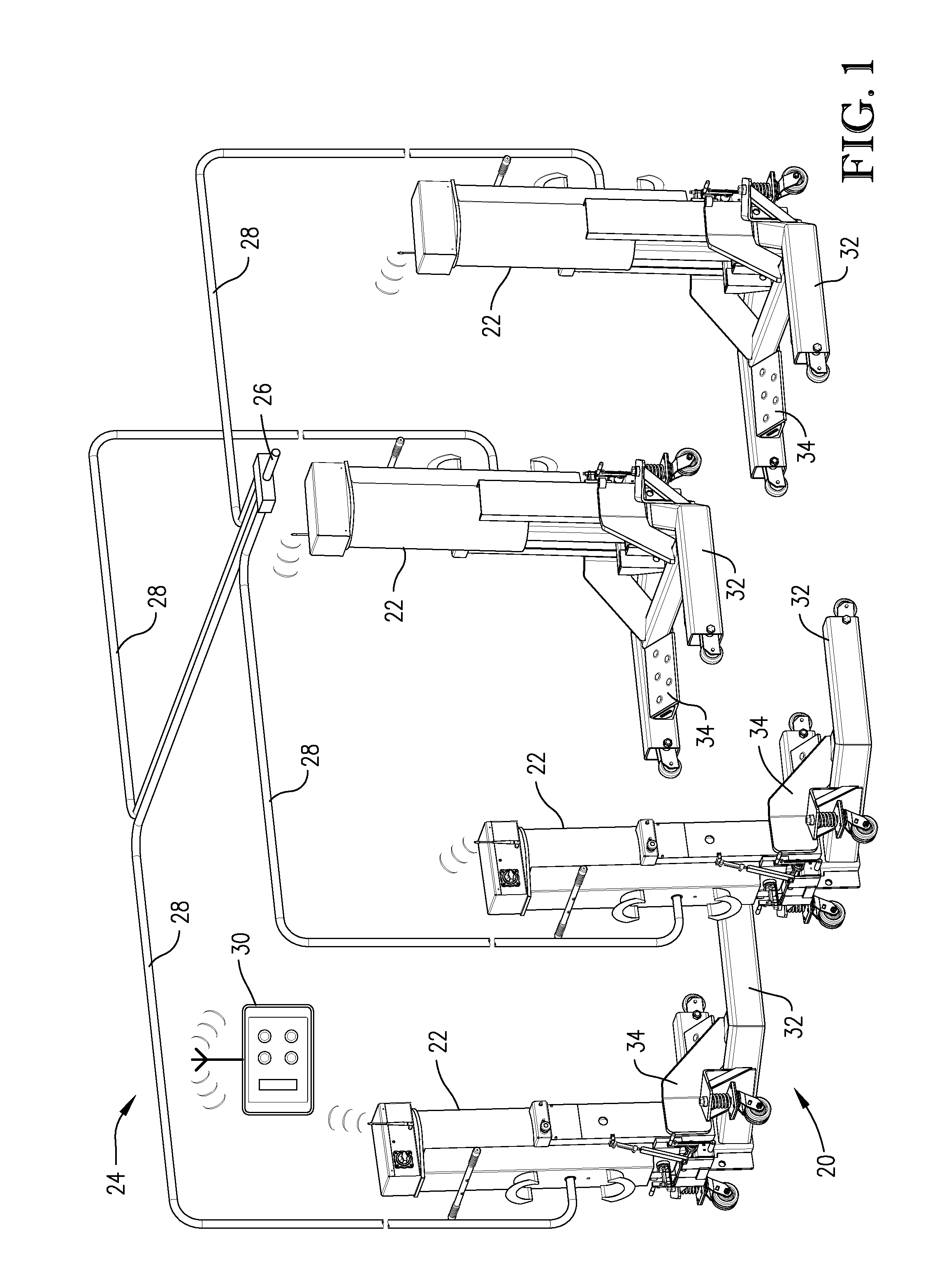 Electronically controlled wheel lift system