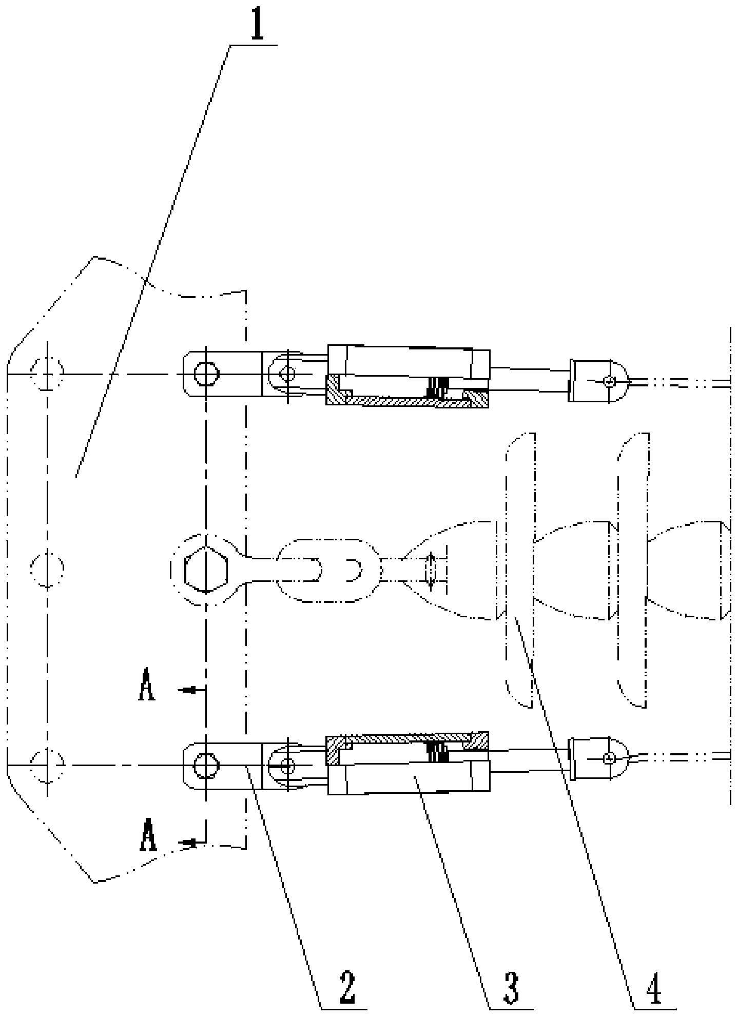 Anti-tension triple-connected middle string clamp for 1,000kV ultrahigh-voltage power transmission line