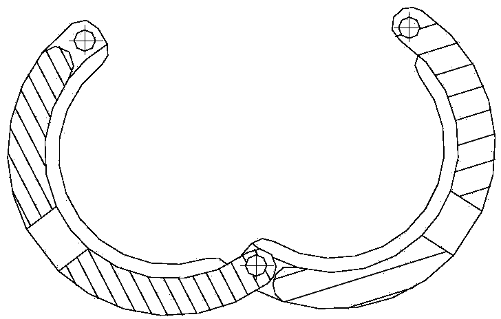 Inflating type pipeline connecting clamp hoop