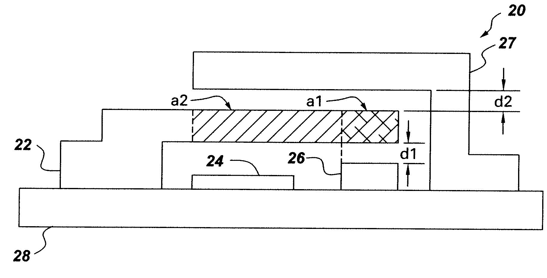 MEMS switch with improved standoff voltage control