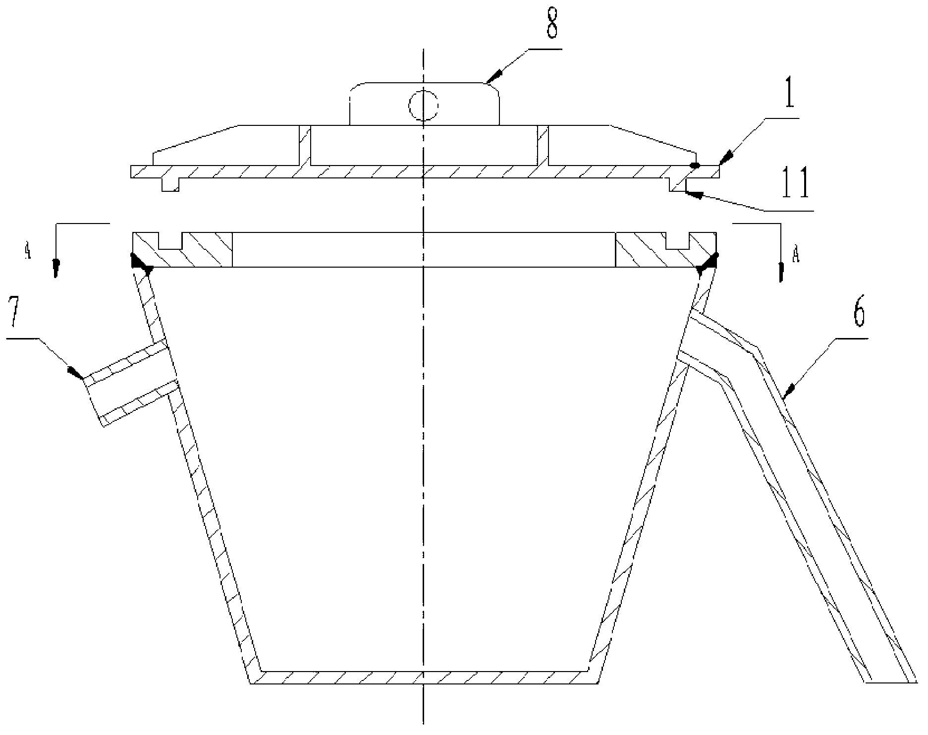 Raw aluminum liquid extraction device