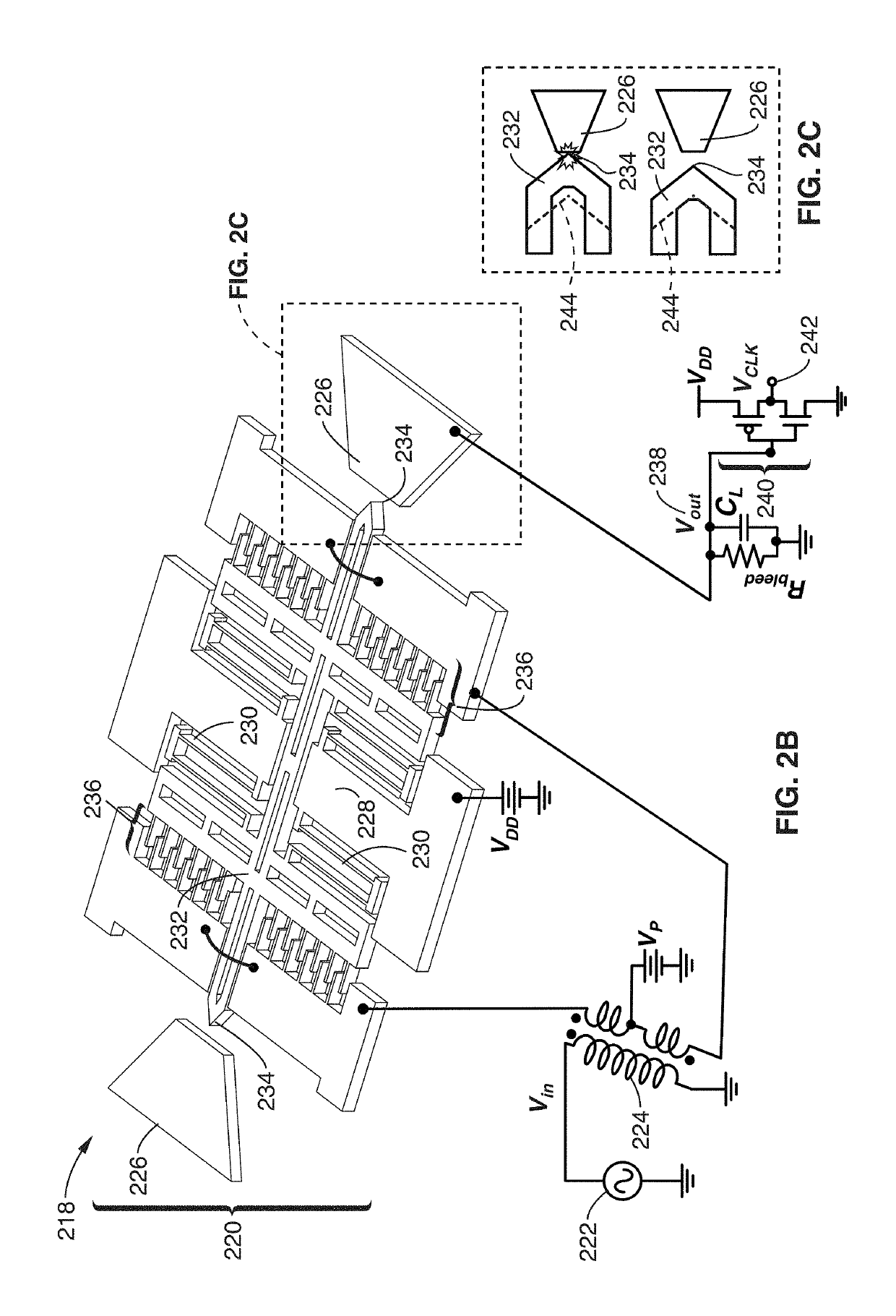 Rf-powered micromechanical clock generator