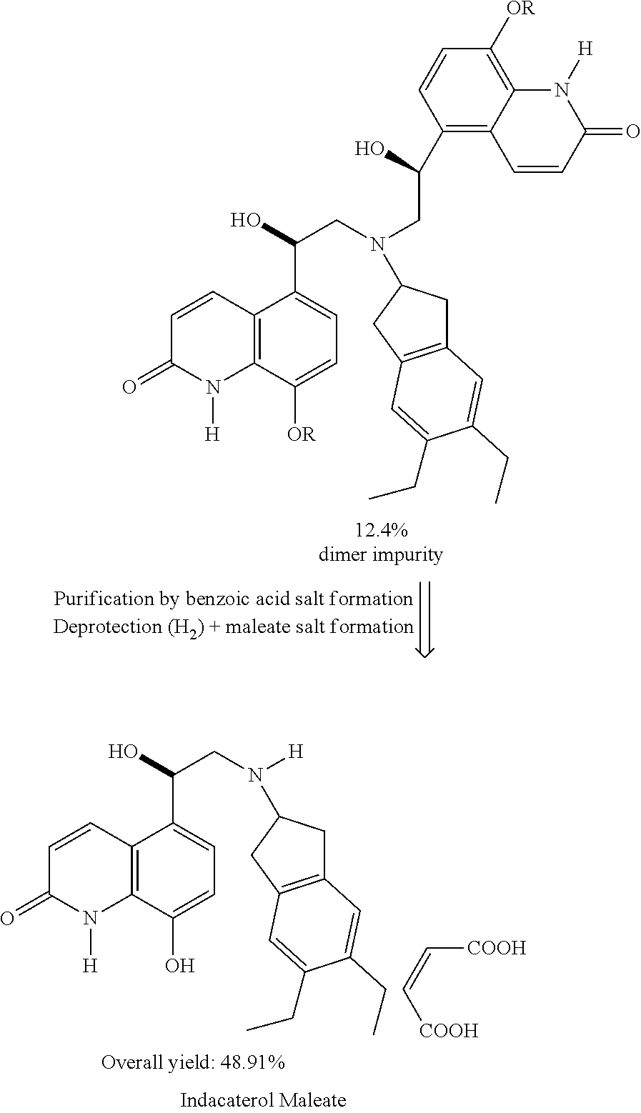 Methods for the preparation of indacaterol and pharmaceutically acceptable salts thereof