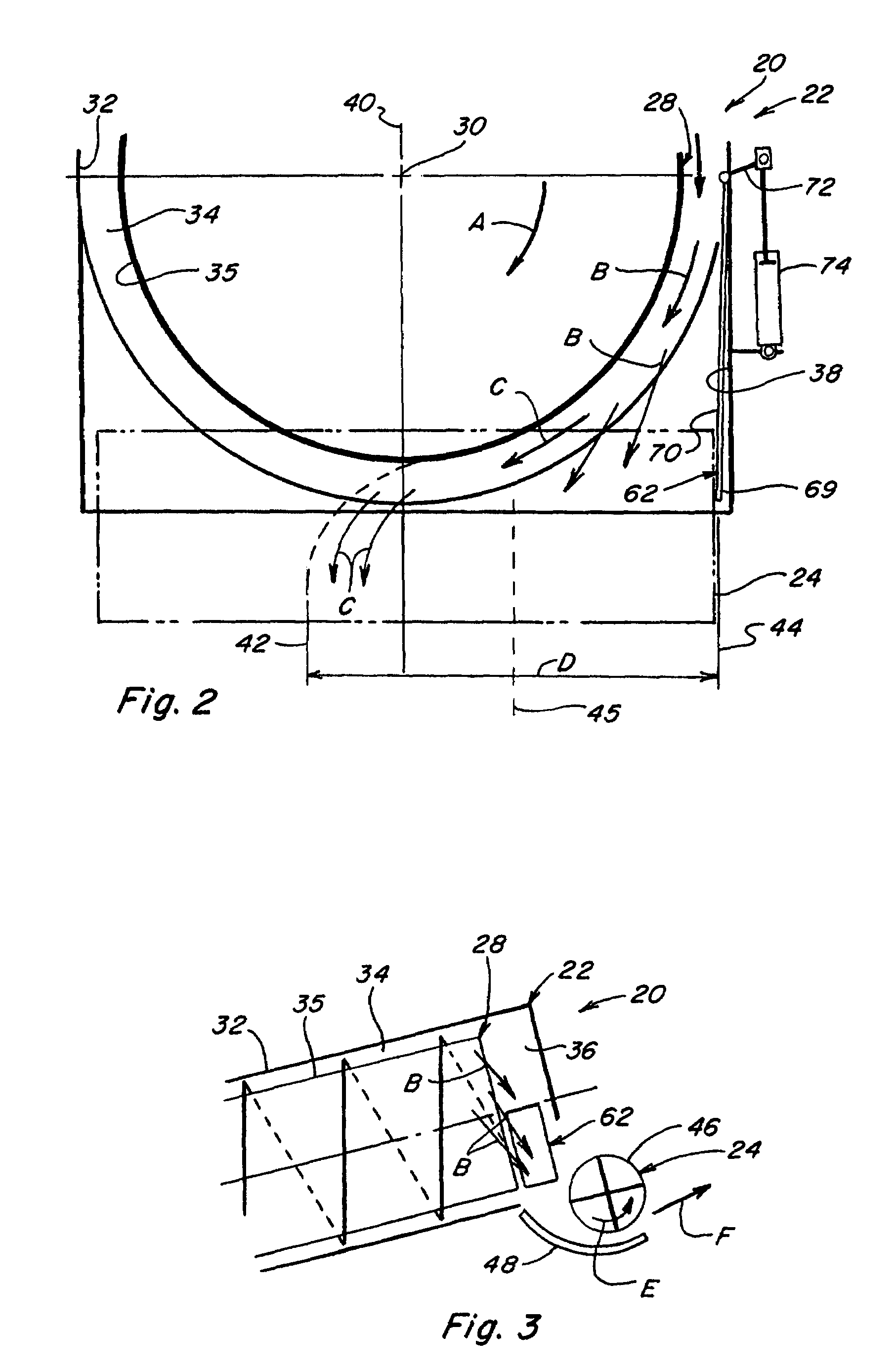 Control system for an adjustable deflector